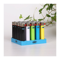 Briquet à silex de couleur mince à la mode MK Briquet à cigarettes avec logo personnalisé Vente en gros Briquet à silex à flamme normale au gaz butane