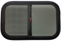 Vitre coulissante de camping en verre, bleue, pour Motohome, avec écran