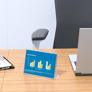 Soporte de letrero de plexiglás al por mayor, letrero de <span class=keywords><strong>libro</strong></span> de menú de restaurante de 4x6 "para tienda, soporte de letrero de mesa Acrílico - Product Image 2