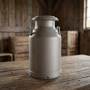 Bidon de stockage de lait en aluminium robuste de qualité alimentaire avec couvercle pour la collecte, le transport et la vente en gros en ferme - Product Image 4