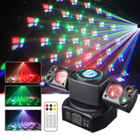Mini LED Doppelkopf Laserstrahl Moving Head Licht Dreamland Party Licht Fernbedienung mit bunten Magic Ball für DJ Party