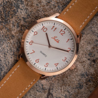 Montre à quartz OEM Virtue Rest-Style pour homme, luxe, sport, élégante, bracelet en cuir et maille, bande de 20 mm, design tendance en alliage de 42 mm