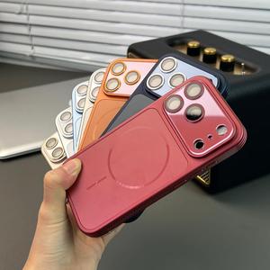 Nouvelle coque de téléphone magnétique mate AG pour iPhone 17 13 14 15 16 Pro Max avec cadre de protection d'objectif, dissipation thermique et antichoc - Product Image 4