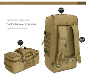 Sac de voyage personnalisé de grande capacité, fabrication en usine, OEM, 60l, sac de voyage en nylon pour l'extérieur, sacs de voyage de randonnée, sac à dos de camping - Product Image 6