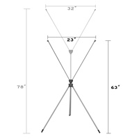 Soporte Portátil para Pancartas Tipo X Americanas IMPAC, Telescópico, de Aleación de Aluminio, Resistente a la Intemperie, 60x160cm, Antioxidante, Resistente a Impactos, para Supermercados