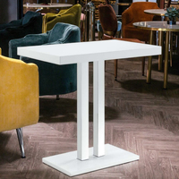 Matériau MDF de haute qualité avec peinture haute brillance Table de bar avec table de cocktail au design moderne et élégant pour la maison ou les événements