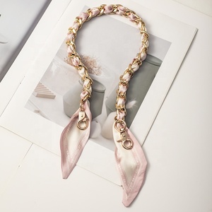 Dây đeo túi dây chuyền vàng sang trọng với khăn hoa màu trắng chi tiết phụ kiện túi thay thế thời trang cho túi xách thời trang nữ - Product Image 3