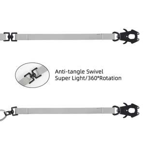 방수 오렌지 및 그레이 PVC 칼라 및 가죽 끈 세트 6-in-1 멀티 기능성 개 가죽 끈 큰 개 체인 칼라 및 가죽 끈 - Product Image 6