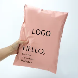 ZMY sacos de correio personalizados 100% biodegradáveis à prova d'água para envio de roupas, sacos de correio pretos foscos com glitter e poli personalizados
