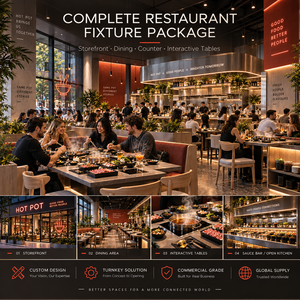 Solución Completa de Equipamiento Interior para Restaurantes de Hot Pot, Diseño Personalizado para Espacios Comunitarios - Product Image 6