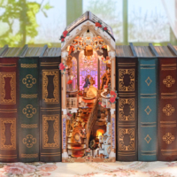 Tonecheer – Vente en gros uniquement : Maison de poupée 3D rotative LED « Rose Enchantée » à monter soi-même, idéale pour les librairies, les boutiques de cadeaux et les fournisseurs à long terme