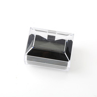 Boîte à bijoux en plastique recyclable en gros, petite boîte à bijoux transparente