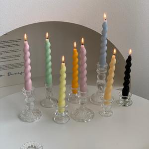 Bougeoirs en cire de soja en spirale française, lot de 2, écologiques, pots à bougies d'aromathérapie, décoration de mariage, Saint-Valentin - Product Image 2