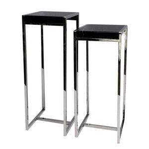 Décoration De <span class=keywords><strong>la</strong></span> maison En Métal <span class=keywords><strong>Base</strong></span> Marbre Coin Café Décor Table Argent Doré Canapé Table D'appoint - Product Image 3