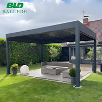 Pergola sur mesure 8 10 12 16 20 30X12 Grande pergola extérieure électrique rétractable en aluminium