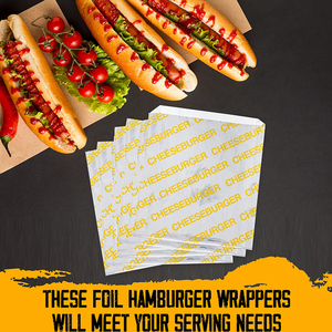 Tùy Chỉnh Greaseproof Takeaway Kraft Bao Bì Bag Thịt Nướng Gà Chiên Bbq Hot Dog Thức Ăn Nhanh Nhôm Foil Lót Giấy Bọc - Product Image 5