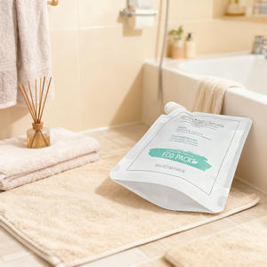 Gravure personnalisée impression personnalisé PE recyclable shampooing liquide sac en plastique bec pochette pour le soin des cheveux - Product Image 3