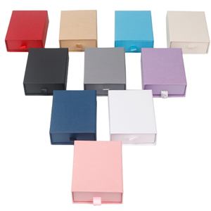 EVERWIN Wholesale Custom Logo High Quality Simple Rectangle Paper Drawer Necklace Pendant <b>Earring</b> <b>Box</b> Jewelry Gift <b>Box</b> Packaging - Product Image 1
