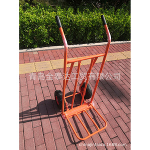 Hand Cart <b>Foldable</b> Steel 2 Wheels Red Industrial Warehouse <b>Trolley</b> HT1894M - Product Image 1