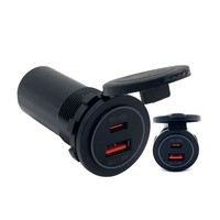 Chargeur rapide USB-C personnalisé avec logo, prise USB de type A QC3.0 pour voiture, camping-car, bateau, VTT, moto, camion
