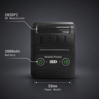 Printer Label Termal Mini Portabel 2026 203DPI Pembuat Stiker Tanpa Tinta 2000mAh untuk Usaha Kecil Ritel Untuk Rumah Kantor
