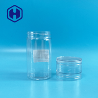Pot en plastique PET de qualité alimentaire sans BPA, anti-fuite, avec couvercle à vis pour biscuits, gelée, aliments pour bébés, chocolat, collations (diamètre de l'ouverture 62 mm, 117 mm)