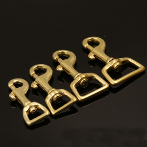 Factory 1 inch solid brass hanging swivel snap hook bag parts keychain carabiner bronze hook