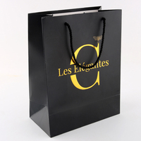 Sac en papier personnalisé poignée corde avec logo vêtements shopping cadeau bijoux emballage sac en papier