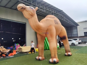 Camello Inflable Gigante de 4 Metros, Personaje de Dibujos Animados, Animales Salvajes Inflables, Camello Inflable del Desierto para Decoración de Centros Comerciales - Product Image 6