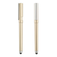 Bolígrafo Promocional de Lujo con Logotipo Personalizado, Metálico, Retráctil, Deportivo, Táctil, Doble Uso, Multifuncional, 0.5mm, Negro Neutro