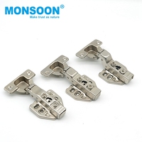 Quincaillerie de meubles robuste, charnières hydrauliques cachées réglables en 3D à fermeture douce en acier pour armoires de cuisine et chambres