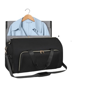 Échantillon gratuit Mergeboon, sacs de voyage pliables et convertibles en toile grise avec logo personnalisé - Product Image 1