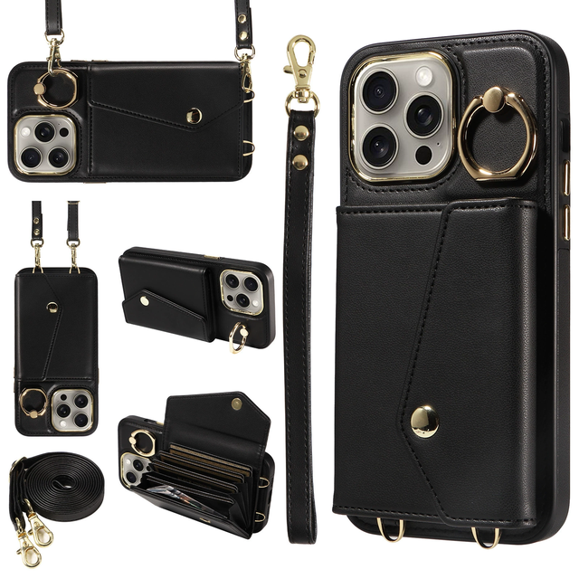 CasePeak Multi Functional Women's Crossbody Bag Phone Case Wallet Leather Cases for iphone 17 16 15 14 13 12 Pro Max