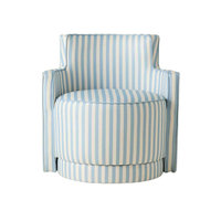 Fauteuil d'appoint rayé moderne pour salon, fauteuil pivotant rembourré Americana, fauteuil de lecture pivotant pour hôtel et chambre à coucher