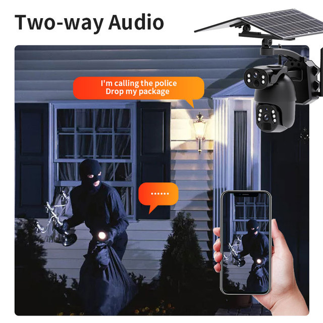 AI 4K 4G Dome Solar CCTV Camera with 2-Way Audio & Cloud Storage for Security & Monitoring Features Human Detection