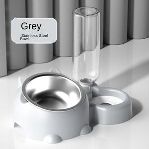 Mangkuk Anjing ramah lingkungan tahan air otomatis air minum perangkat air anti-benturan miring baskom makanan anjing - Product Image 6