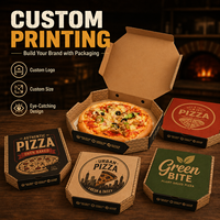 Boîte d'emballage pour pizza personnalisée, gaufrage à chaud doré, pelliculage mat, carton ondulé, doublure en aluminium, résistant à la graisse, qualité alimentaire