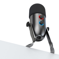 Microphone à condensateur USB sans fil professionnel avec suppression du bruit pour studio d'enregistrement, diffusion en direct sur ordinateur de bureau