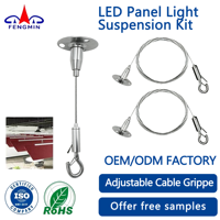 Kit de suspension pour câbles, longueur réglable sur mesure pour luminaires LED de plafond, matériel d'éclairage mural