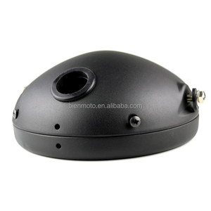 Motorrad Mattschwarzer Scheinwerfer 7-Zoll-Retro-Eimer Motorrad Modifizierte Basis LED-Scheinwerfer abdeckung Für Harley <span class=keywords><strong>Cafe</strong></span> <span class=keywords><strong>Racer</strong></span> - Product Image 6