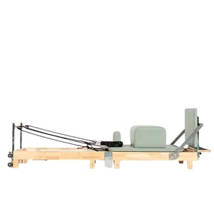 Meşe ahşap taşınabilir Pilates çekirdek yatak genişletilebilir bacaklar katlanır spor ekipmanları ev Pilates repilates makinesi için Pilates stüdyo kullanımı - Product Image 2