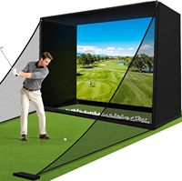Filet d'entraînement de golf FACTORY pour le frappeur de golf avec balles réelles, filet robuste 10x8 pieds avec barrières latérales, retour de balles
