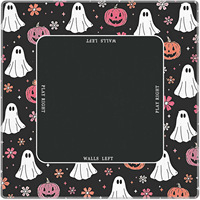 Tapis de table de mahjong d'Halloween en boue de diatomée, tapis de jeu antidérapant pour cartes de mahjong et dominos, 50/60/80 cm