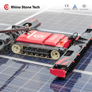 Robot de <span class=keywords><strong>Limpieza</strong></span> de Paneles Solares Portátil con Batería de Litio, Rodillo Doble, con Pulverizador de Agua, Máquina de <span class=keywords><strong>Limpieza</strong></span> Solar para Techos - Product Image 1