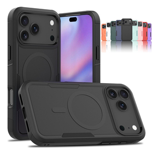 เคสโทรศัพท์มือถือระบบแม่เหล็กสำหรับไอโฟน17 PRO MAX, เคสเกราะสองชั้น TPU + PC 2 in 1กันกระแทกสำหรับ <span class=keywords><strong>iPhone</strong></span> 16 17 Pro - Product Image 1