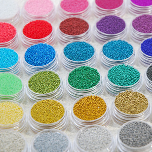 Micro-perles en <span class=keywords><strong>verre</strong></span> transparent colorées pour nail art, écologiques, 0,6-0,8 mm, 4g/pot, pour décoration, bricolage et artisanat féminin - Product Image 5