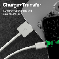 Cable USB C Trenzado de 5V2A, Duradero, Carga Rápida, Transmisión de Datos, Conductor de Cobre Puro para Teléfono Móvil e Impresora
