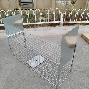 Piège à animaux domestiques et sauvages en métal, grand modèle, pour <span class=keywords><strong>coyote</strong></span>, écureuil, lapin, raton laveur, chien, renard, chat errant - Product Image 4
