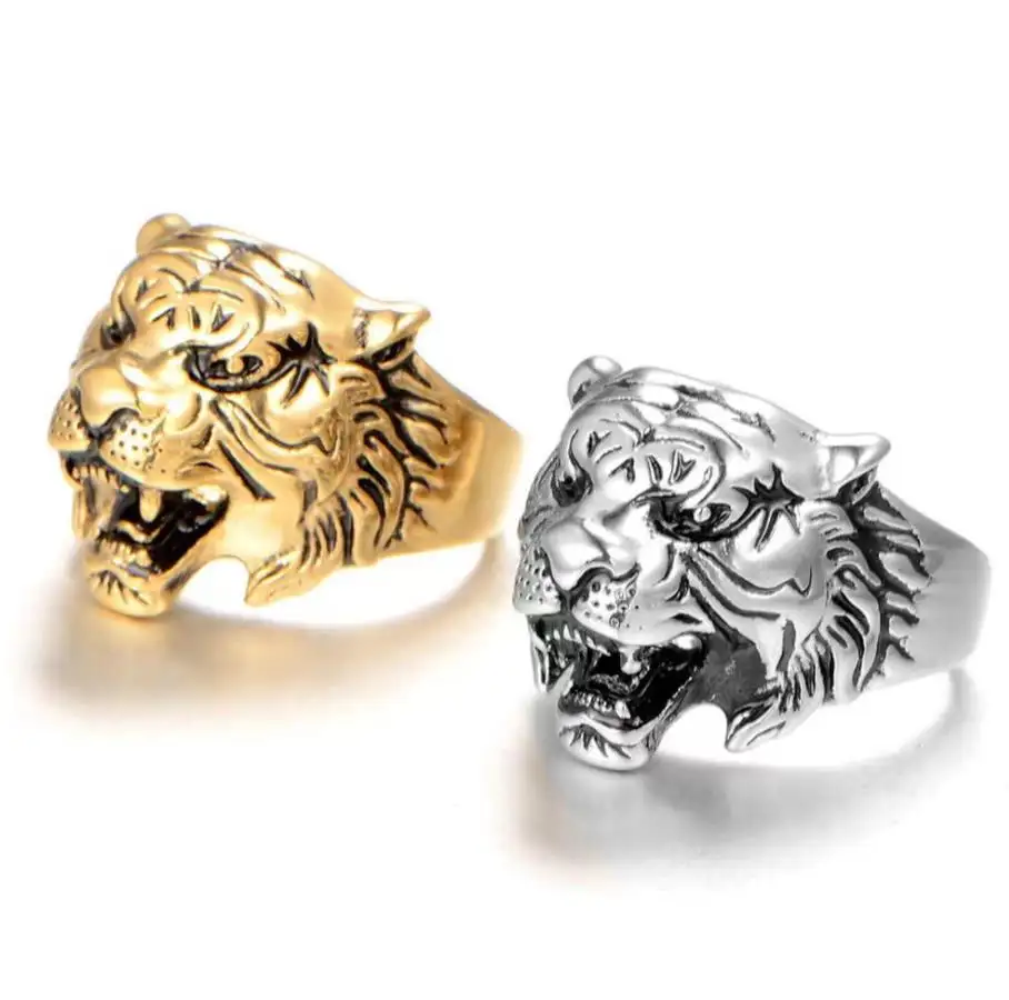 Punk Personality Men's Tiger Ring Men's Exquisite Animal Jewelry