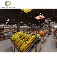Étagères de supermarché personnalisées, meubles de décoration pour épicerie, présentoirs en bois, présentoirs pour supermarchés